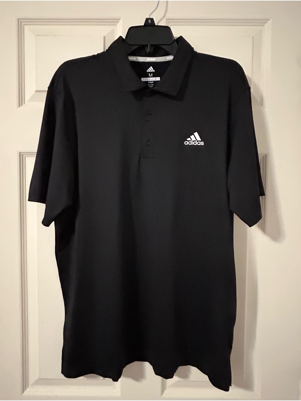 Adidas Golf Black Men’s Polo Shirt with White Logo M